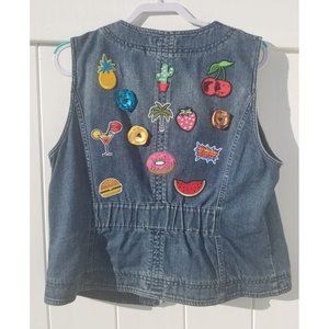 Liz Claiborne Vest Handmade Decorated XL